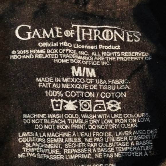 Fire and Blood Game of Thrones Big Logo T-shirt - Picture 5 of 5